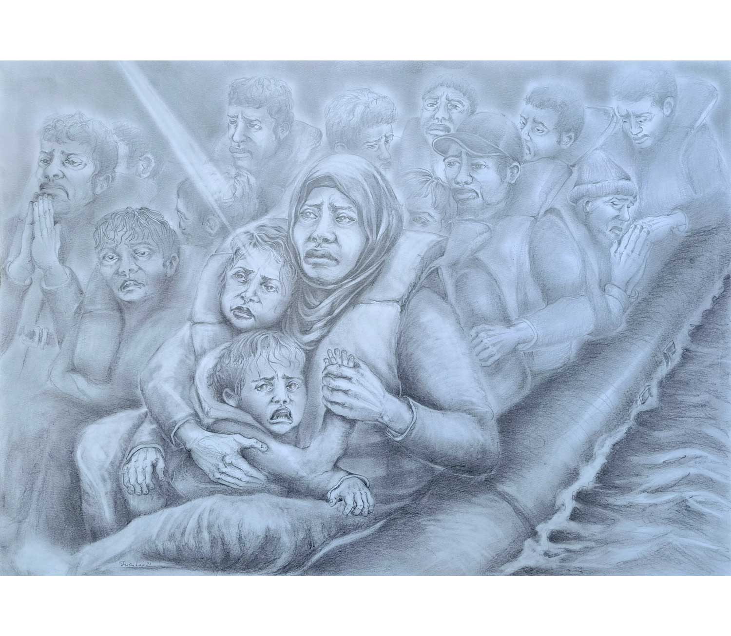 Faces of Migrants – Emotions of Women and Children in a Refugee Boat